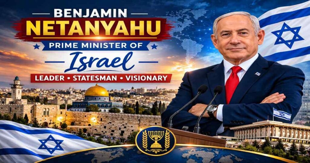 Benjamin Netanyahu speaking as Prime Minister of Israel during a public address